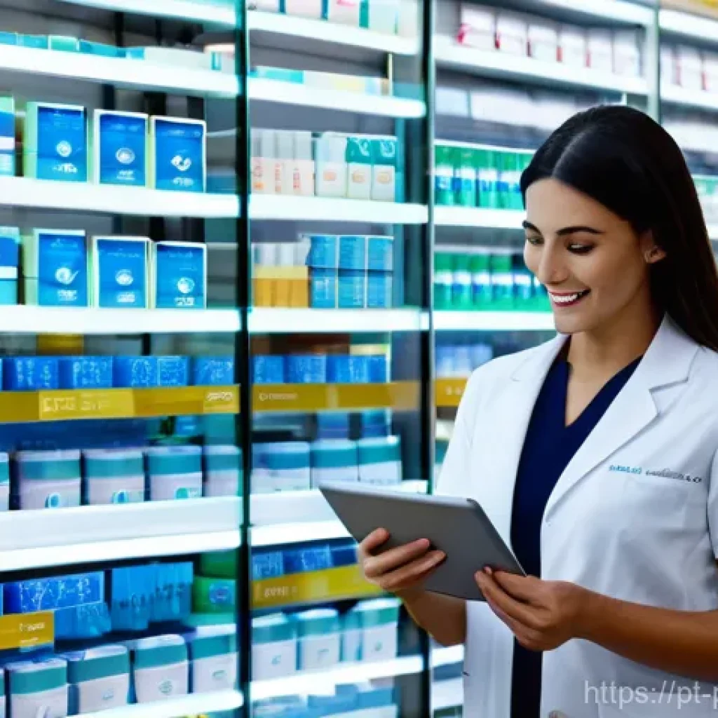 약사 약물 관리 효율성 높이는 법 - **Prompt 1: A Modern Portuguese Pharmacy's Automated Stock Management**
"A clean, brightly lit, ...